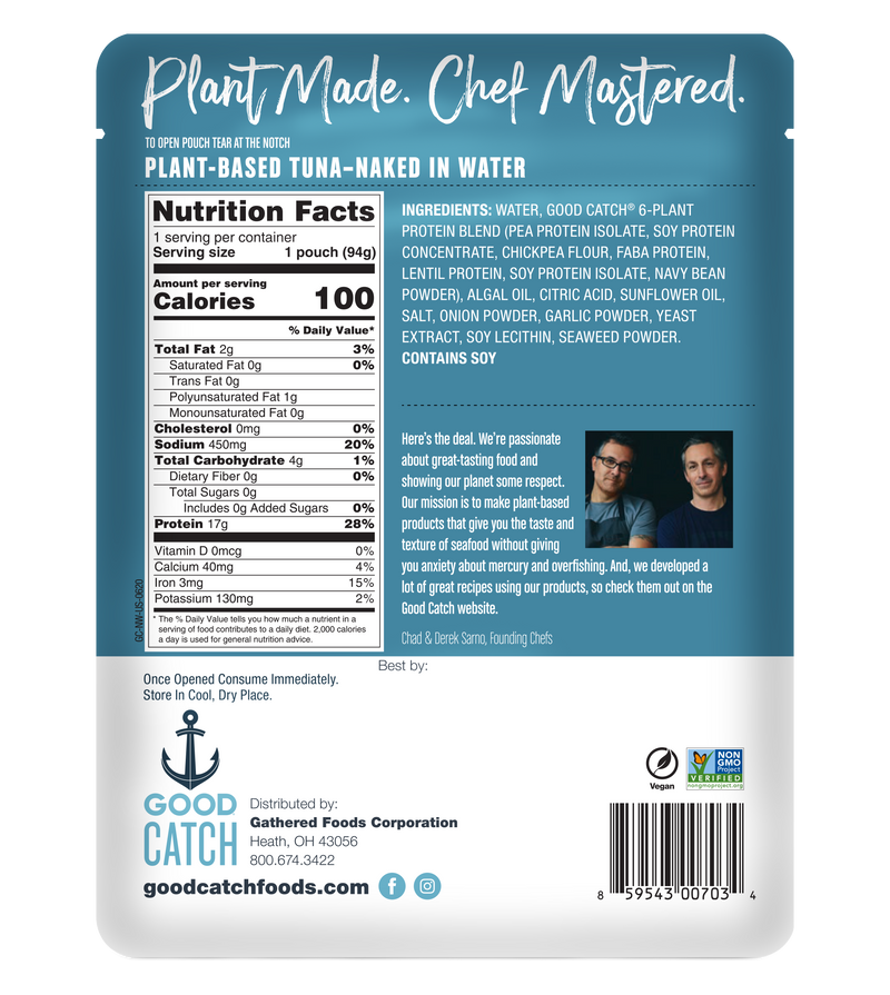 Plant-Based Tuna, Naked in Water